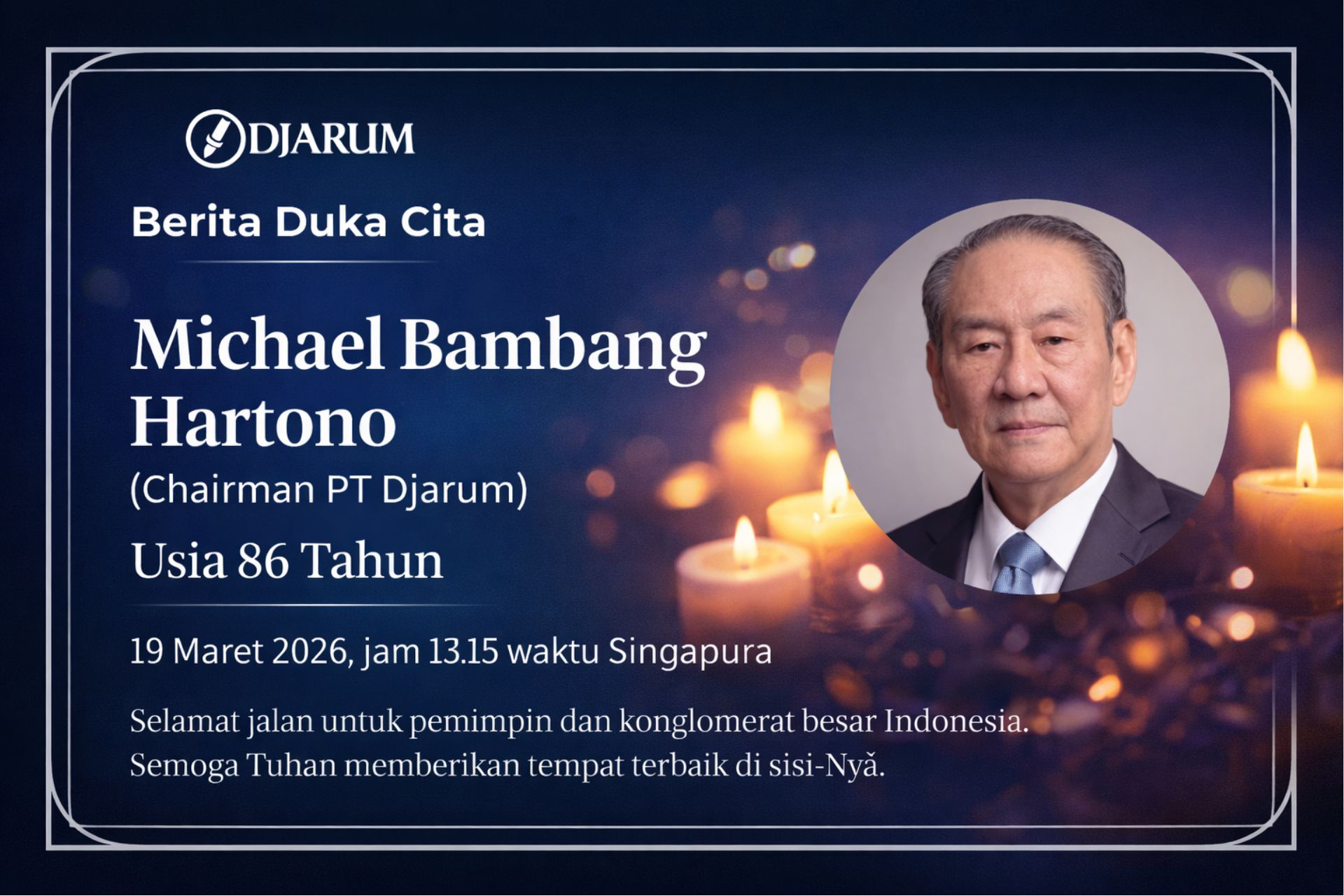 Michael Bambang Hartono Meninggal Dunia, Ini Sosok Konglomerat Djarum dan Raja Bisnis RI